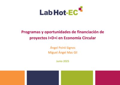 Informe: programas y oportunidades de financiación de  proyectos I+D+i en Economía Circular